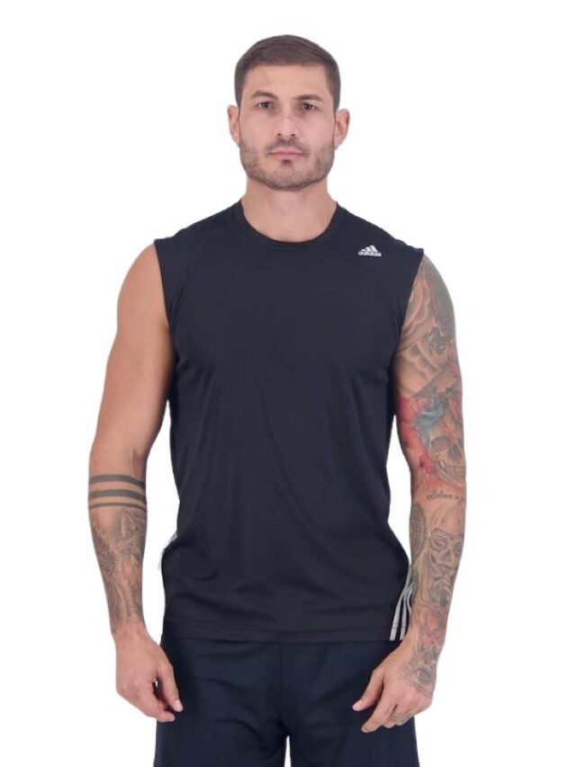 Regata Adidas Masculina perfeita para seus treinos e práticas esportivas